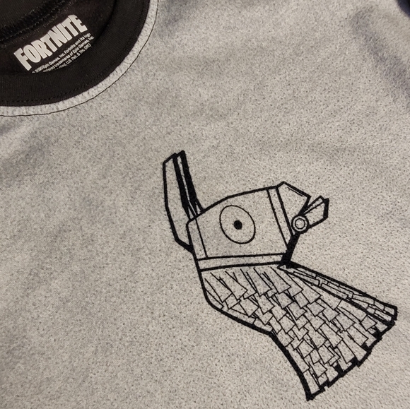 Fortnite Other - Fortnite Loot Llama Fleece Gray & Black Longsleeve PJ Top Youth Size 14/16 2020